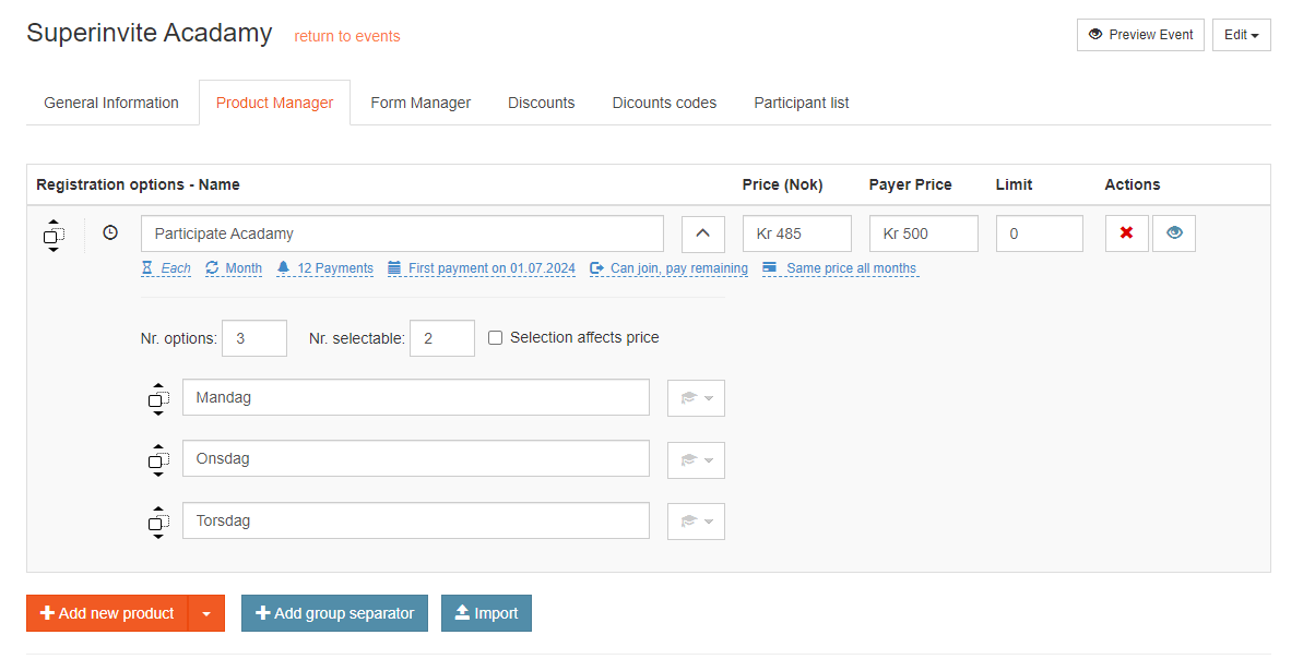 Installment payments recurring payments screenshot1